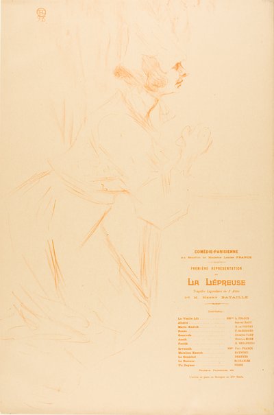 Programa para La Leprosa de Henri de Toulouse Lautrec