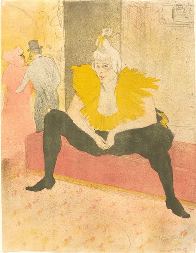 Payasa sentada de Henri de Toulouse Lautrec