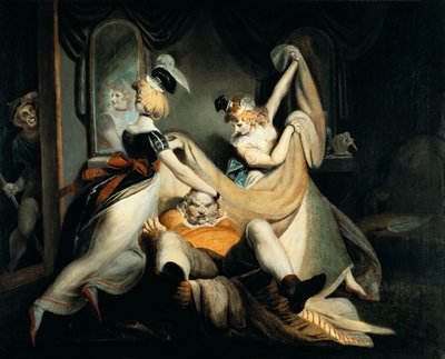 Falstaff en la cesta de la lavandería de Johann Heinrich Füssli