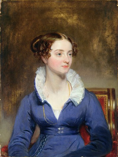 Joven Mujer con Vestido Azul, c.1825 de Henry Inman