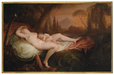 Venus y Cupido en un paisaje boscoso de Henry Tresham