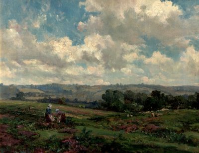 Campos en Surrey, 1890 de Herbert Hughes Stanton