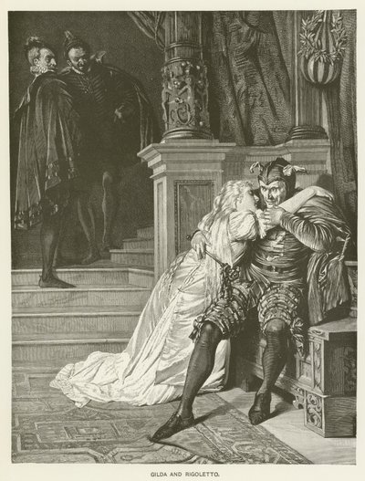 Gilda y Rigoletto de Hermann Kaulbach