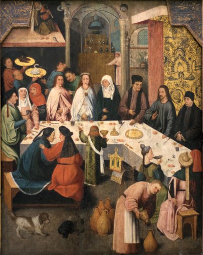 El banquete de bodas en Caná, ca. 1550-1565 de Hieronymus Bosch