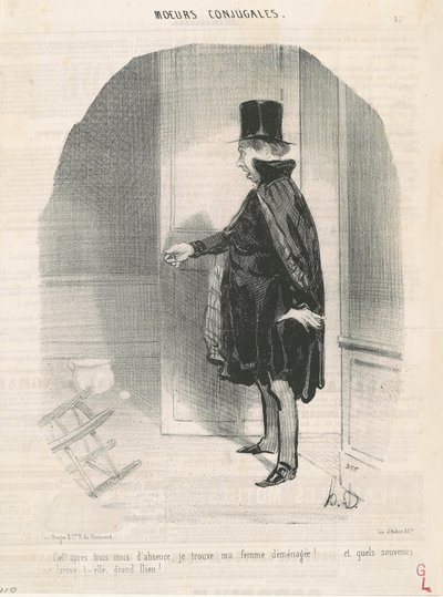 ¡Cielo!... ¡Encuentro a mi esposa mudada! de Honoré Daumier