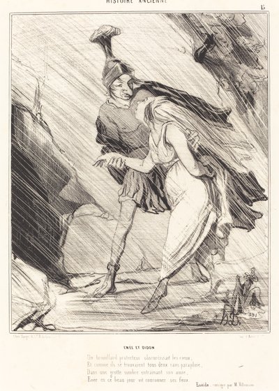 Eneas y Dido de Honoré Daumier