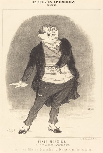 Henri Monnier (Papel de Joseph Prudhomme) de Honoré Daumier