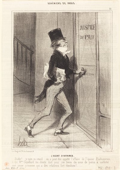 El agente de negocios de Honoré Daumier