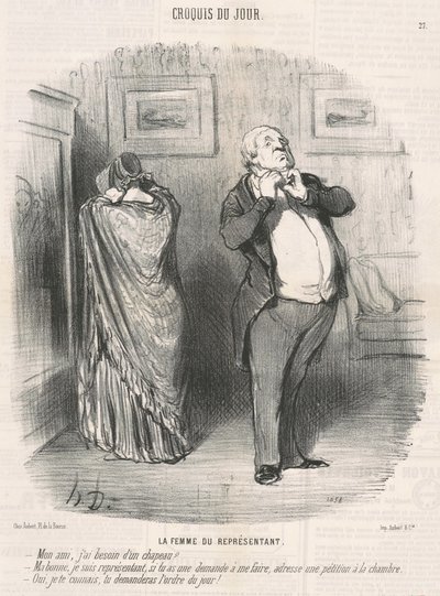 La esposa del representante de Honoré Daumier