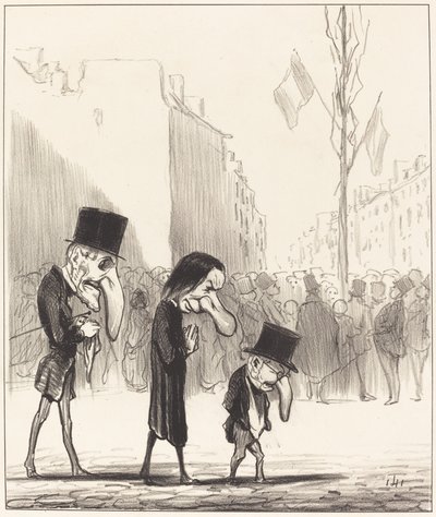 Los Tres Pequeños Santos de Honoré Daumier