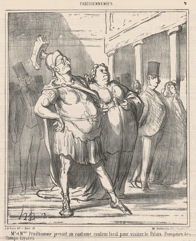 Sr. y Sra. Prudhomme tomando un ... de Honoré Daumier