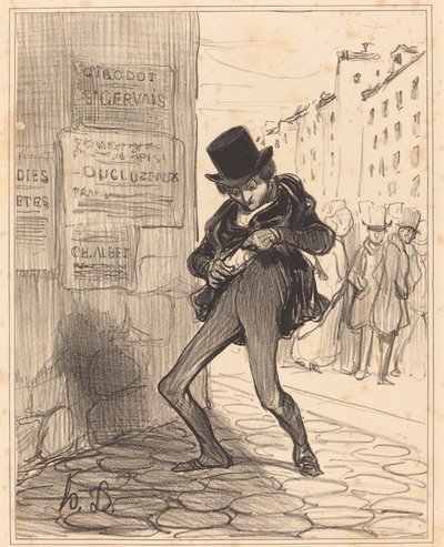 ¡Robado!... Calle vacía-gousset... de Honoré Daumier