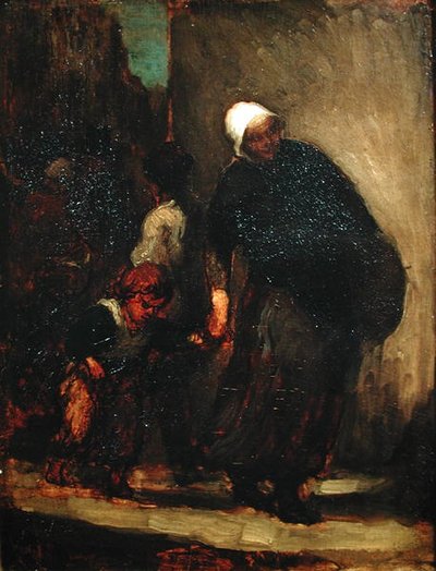 Escena de Calle, c.1864 de Honoré Daumier