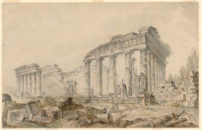 Templo de Minerva, Atenas, Grecia de Hubert Robert