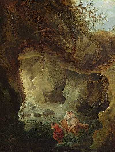 La gruta, 1772 de Hubert Robert