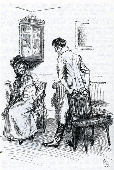 Emma y el Sr. Knightley (ilustración) de Hugh Thomson