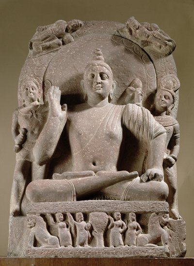 Bodhisattva sentado, Mathura de Indian School