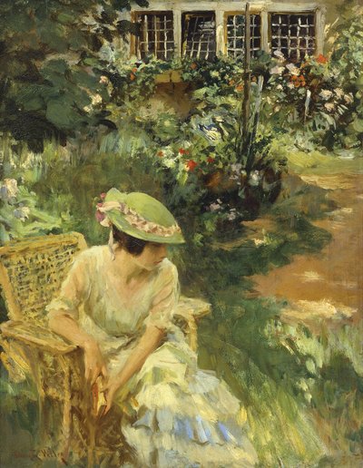 En el jardín de Irving Ramsay Wiles