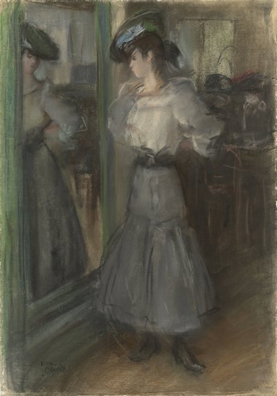 Chica frente a un espejo de Isaac Israels