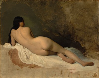 Estudio de un desnudo reclinado de Isidore Pils