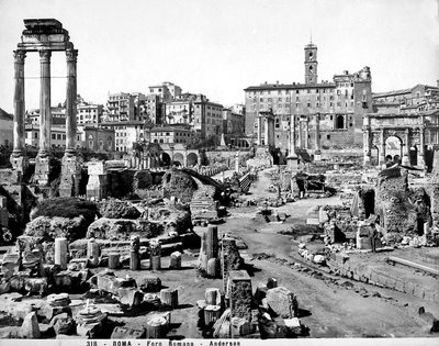 Vista del Foro Romano, c.1890 de Italian Photographer