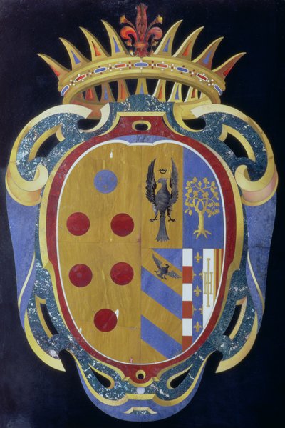 El escudo de armas de Medici-Lorena, c.1638 de Italian School