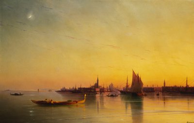 Venecia desde la laguna al atardecer de Ivan Konstantinovich Aivazovsky