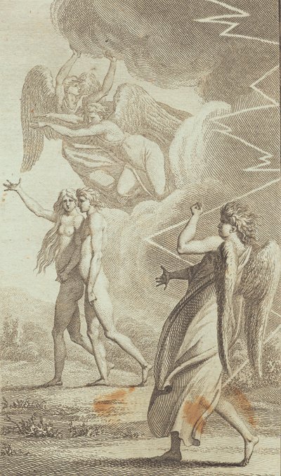 Ilustración de "Adán y Eva" de Ewald. V de J.F. Clemens