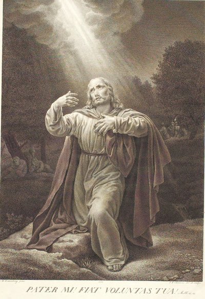 Cristo en el Huerto de Getsemaní de J.F. Clemens