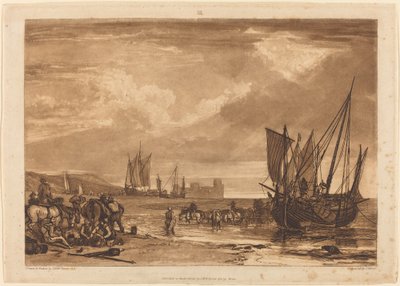 Escena en la costa francesa, publicado 1807 de Joseph Mallord William Turner