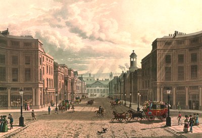 Regent Street desde Piccadilly, c. 1822 de J Bluck