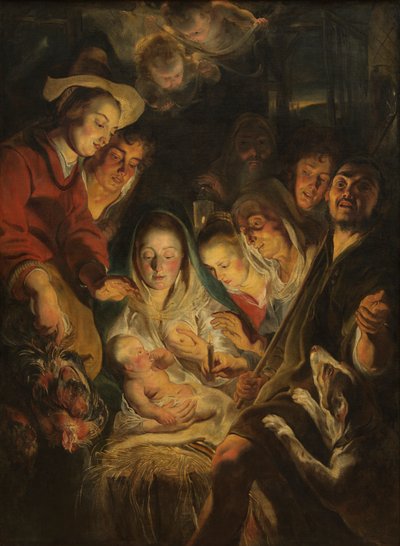 Adoración de los pastores de Jacob Jordaens