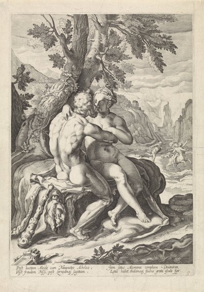 Hércules en Deïanira de Jacob Matham