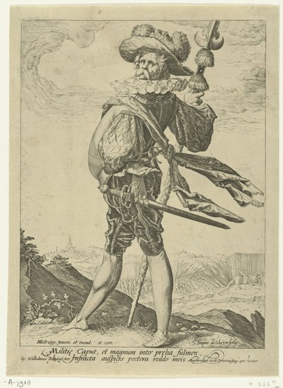 Coronel Oficiales y soldados (título de la serie) de Jacob de Gheyn (II)