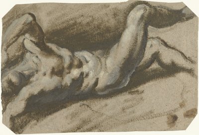 Joven desnudo recostado de Jacopo Palma (il Giovane) (attributed to)