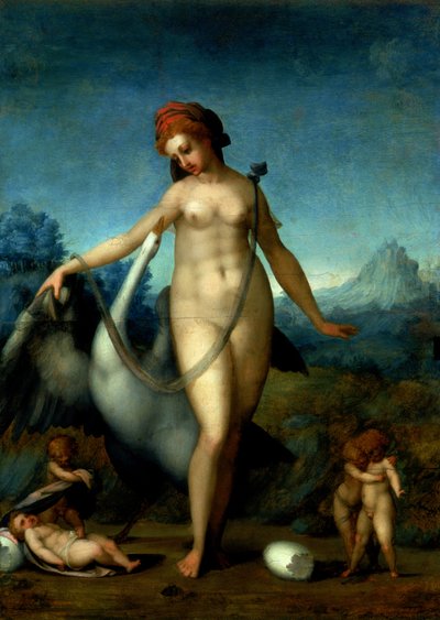 Leda y el cisne, c.1512-13 de Jacopo Pontormo