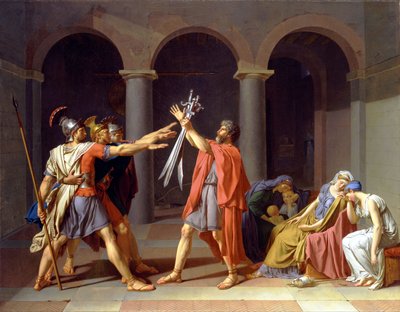 El Juramento de los Horacios de Jacques Louis David