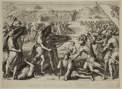 Ataque de los fuertes avances de Bone de Jacques Callot