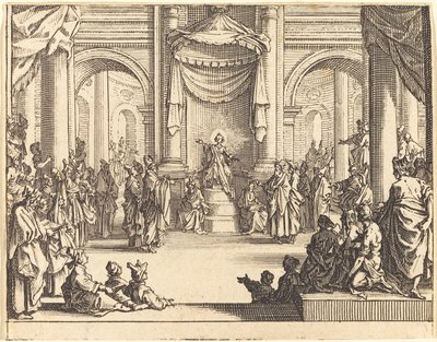 Cristo disputando con los doctores de Jacques Callot