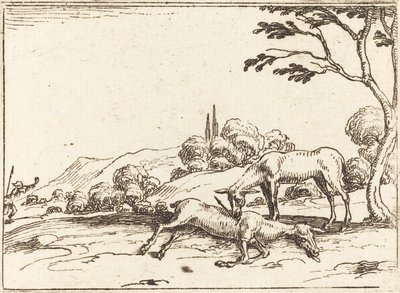 Cierva llorando a su potro de Jacques Callot