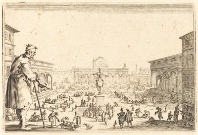 Piazza SS. Annunziata, Florencia de Jacques Callot