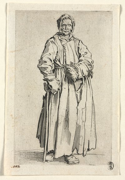 Los mendigos: mujer tuerta de Jacques Callot