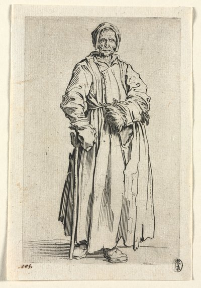 Los mendigos: Mujer tuerta, c. 1623 de Jacques Callot