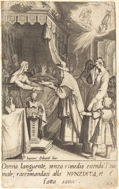 El enfermo curado de Jacques Callot after Giovanni Bilivert