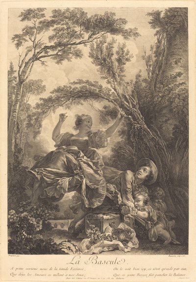 La Balanza de Jacques Firmin Beauvarlet after Jean Honoré Fragonard