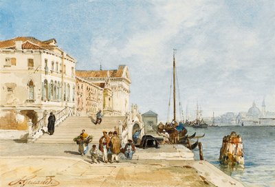 Vista del muelle de Zattere, Venecia de Jacques Guiaud