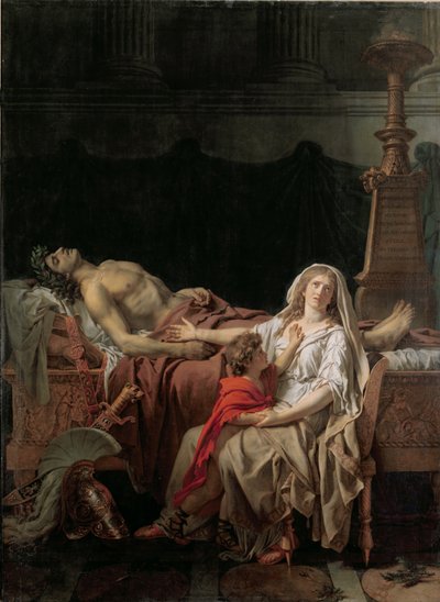 El dolor de Andrómaca, 1783 de Jacques Louis David