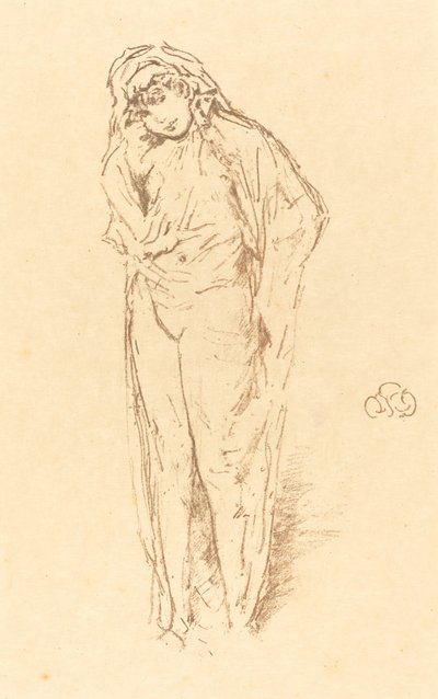 Figura drapeada, de pie, 1891 de James Abbott McNeill Whistler