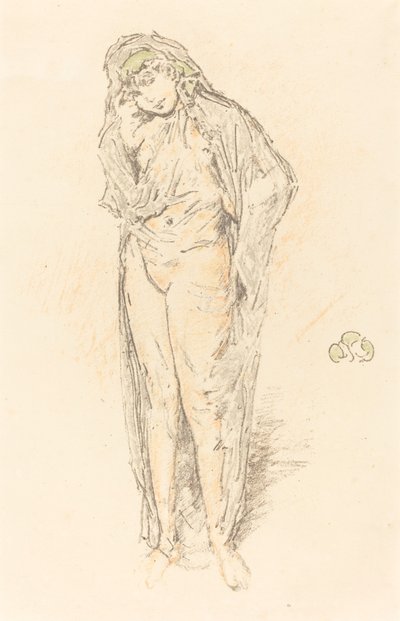 Figura drapeada, de pie, 1891 de James Abbott McNeill Whistler