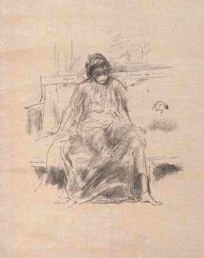 La figura drapeada sentada, 1893 de James Abbott McNeill Whistler